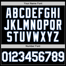 Charger l'image dans la galerie, Custom Black White-Light Blue Authentic Throwback Baseball Jersey