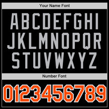 Charger l'image dans la galerie, Custom Black Orange-Gray Authentic Throwback Baseball Jersey