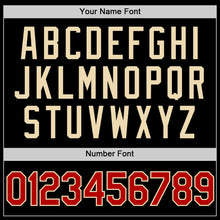 Charger l'image dans la galerie, Custom Black Red-Cream Authentic Throwback Baseball Jersey