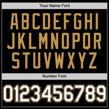 Charger l'image dans la galerie, Custom Black White-Old Gold Authentic Throwback Baseball Jersey