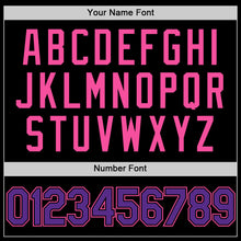 Charger l'image dans la galerie, Custom Black Purple-Pink Authentic Throwback Baseball Jersey