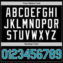 Charger l'image dans la galerie, Custom Black Teal-White Authentic Throwback Baseball Jersey