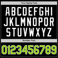 Charger l'image dans la galerie, Custom Black Neon Green-White Authentic Throwback Baseball Jersey