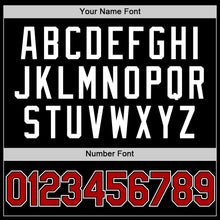 Charger l'image dans la galerie, Custom Black Red-White Authentic Throwback Baseball Jersey