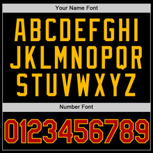 Charger l'image dans la galerie, Custom Black Red-Gold Authentic Throwback Baseball Jersey