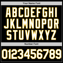 Charger l'image dans la galerie, Custom Black White-Gold Authentic Throwback Baseball Jersey