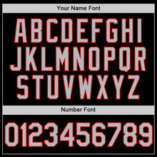 Charger l'image dans la galerie, Custom Black Gray-Red Authentic Throwback Baseball Jersey