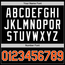 Charger l'image dans la galerie, Custom Black Orange-White Authentic Throwback Baseball Jersey