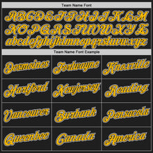 Загрузить изображение в средство просмотра галереи, Custom Black Gold-White Authentic Throwback Basketball Jersey