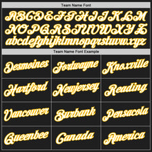 Charger l'image dans la galerie, Custom Black White-Gold Authentic Throwback Basketball Jersey