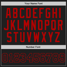 Загрузить изображение в средство просмотра галереи, Custom Black Red Authentic Throwback Basketball Jersey