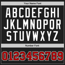 Загрузить изображение в средство просмотра галереи, Custom Black Red-White Authentic Throwback Basketball Jersey