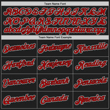 Загрузить изображение в средство просмотра галереи, Custom Black Red-White Authentic Throwback Basketball Jersey