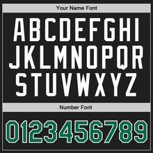 Загрузить изображение в средство просмотра галереи, Custom Black Kelly Green-White Authentic Throwback Basketball Jersey