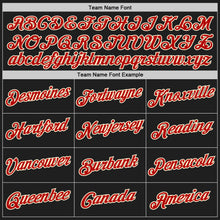 Load image into Gallery viewer, Custom Black Red-Cream Authentic Throwback Basketball Jersey