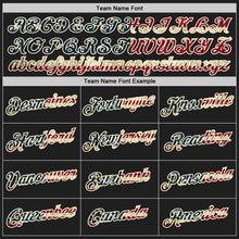 Laden Sie das Bild in den Galerie-Viewer, Custom Black Vintage USA Flag Cream-Red Authentic Throwback Basketball Jersey