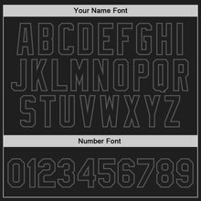 Laden Sie das Bild in den Galerie-Viewer, Custom Black Steel Gray Authentic Throwback Basketball Jersey