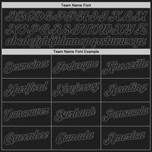 Laden Sie das Bild in den Galerie-Viewer, Custom Black Steel Gray Authentic Throwback Basketball Jersey