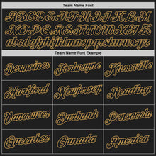 Load image into Gallery viewer, Custom Black Old Gold Authentic Throwback Basketball Jersey
