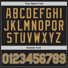 Загрузить изображение в средство просмотра галереи, Custom Black Old Gold-White Authentic Throwback Basketball Jersey