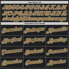 Загрузить изображение в средство просмотра галереи, Custom Black Old Gold-White Authentic Throwback Basketball Jersey