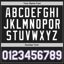 Laden Sie das Bild in den Galerie-Viewer, Custom Black Purple-Gray Authentic Throwback Basketball Jersey