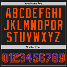 Laden Sie das Bild in den Galerie-Viewer, Custom Black Purple-Orange Authentic Throwback Basketball Jersey