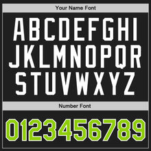 Laden Sie das Bild in den Galerie-Viewer, Custom Black Neon Green-White Authentic Throwback Basketball Jersey