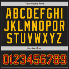 Загрузить изображение в средство просмотра галереи, Custom Black Red-Gold Authentic Baseball Jersey