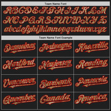 Load image into Gallery viewer, Custom Black Camo-Red Authentic Baseball Jersey