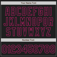 Загрузить изображение в средство просмотра галереи, Custom Black Hot Pink-Teal Authentic Baseball Jersey