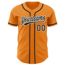 Загрузить изображение в средство просмотра галереи, Custom Bay Orange Black-White Authentic Baseball Jersey