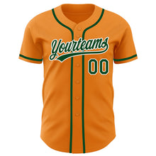 Laden Sie das Bild in den Galerie-Viewer, Custom Bay Orange Green-White Authentic Baseball Jersey
