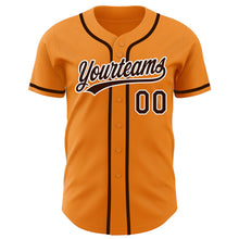 Laden Sie das Bild in den Galerie-Viewer, Custom Bay Orange Brown-White Authentic Baseball Jersey