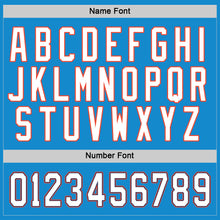 Загрузить изображение в средство просмотра галереи, Custom Blue White-Orange Hockey Jersey