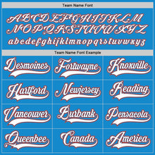 Загрузить изображение в средство просмотра галереи, Custom Blue White-Orange Hockey Jersey