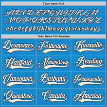 Загрузить изображение в средство просмотра галереи, Custom Blue Cream-Navy Hockey Jersey