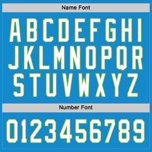 Загрузить изображение в средство просмотра галереи, Custom Blue White-Neon Green Hockey Jersey