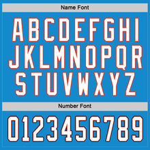 Загрузить изображение в средство просмотра галереи, Custom Blue White-Orange Hockey Jersey