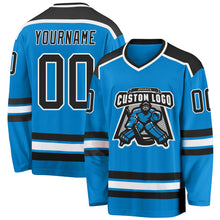 Загрузить изображение в средство просмотра галереи, Custom Blue Black-White Hockey Jersey