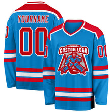 Загрузить изображение в средство просмотра галереи, Custom Blue Red-White Hockey Jersey
