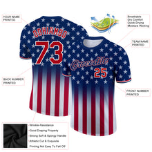 Charger l'image dans la galerie, Custom Blue Red-White 3D American Flag Fashion Performance T-Shirt