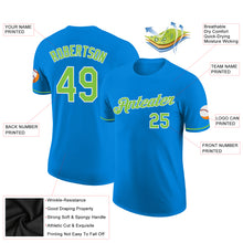 Загрузить изображение в средство просмотра галереи, Custom Blue Neon Green-White Performance T-Shirt
