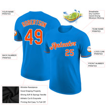 Load image into Gallery viewer, Custom Blue Orange-White Performance T-Shirt
