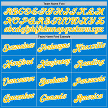 Load image into Gallery viewer, Custom Blue Gold-White Performance T-Shirt