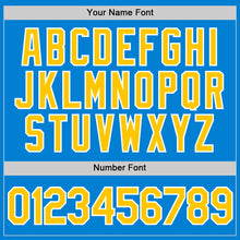 Load image into Gallery viewer, Custom Blue Gold-White Performance T-Shirt