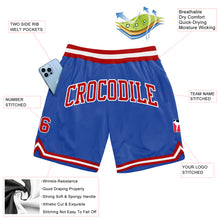 Загрузить изображение в средство просмотра галереи, Custom Blue Red-White Authentic Throwback Basketball Shorts
