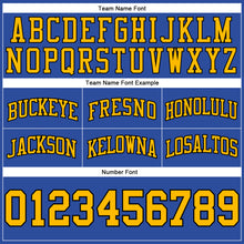 Загрузить изображение в средство просмотра галереи, Custom Blue Gold-Black Authentic Throwback Basketball Shorts