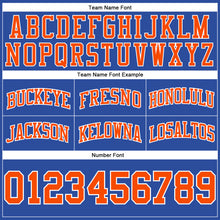 Загрузить изображение в средство просмотра галереи, Custom Blue Orange-White Authentic Throwback Basketball Shorts