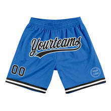 Загрузить изображение в средство просмотра галереи, Custom Blue Black-White Authentic Throwback Basketball Shorts